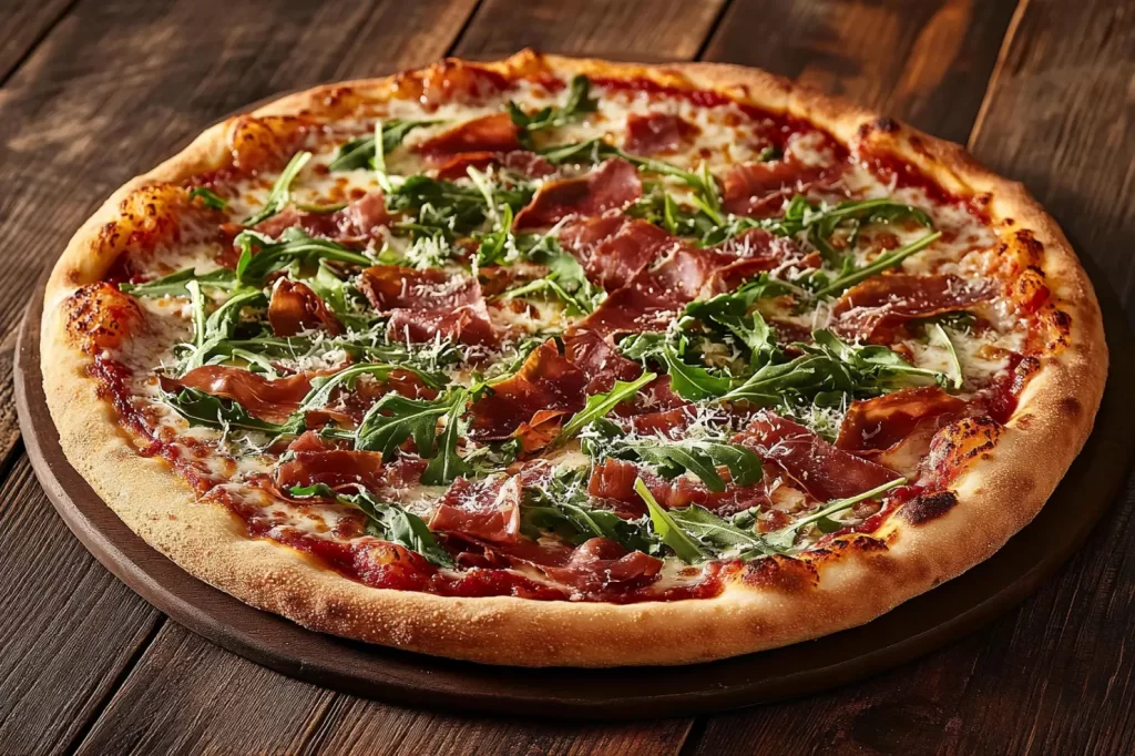 Rustic thin crust pizzas img