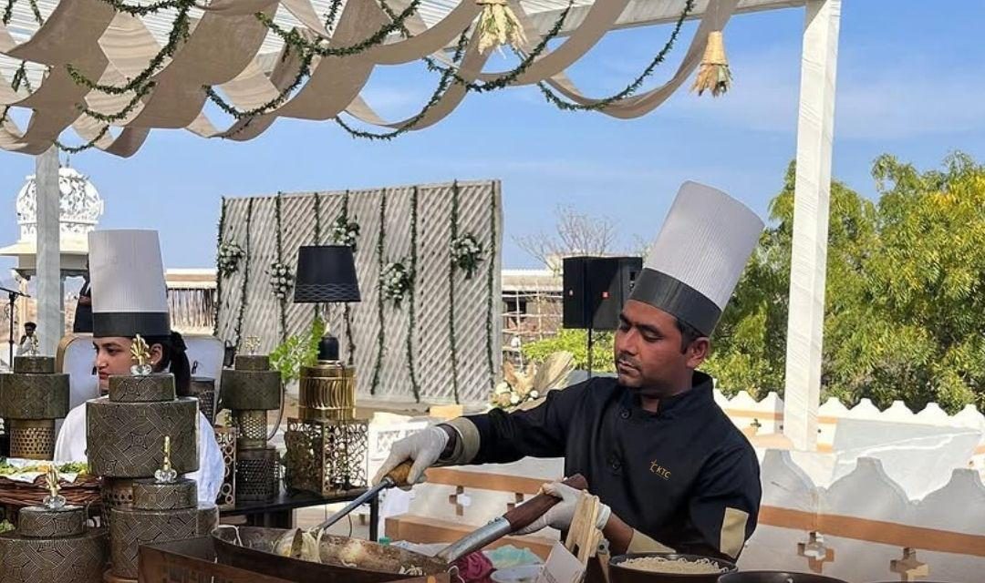 KTC chef cooking at a live counter