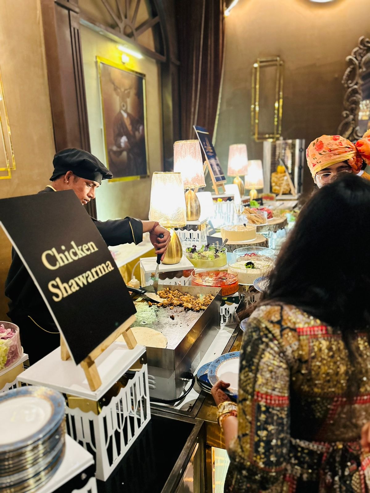 KTC chef at a live shawarma counter